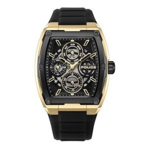 Police Quartz Multifunction Black Dial Black Silicone Strap Watch for Men - PLPEWJQ0004540