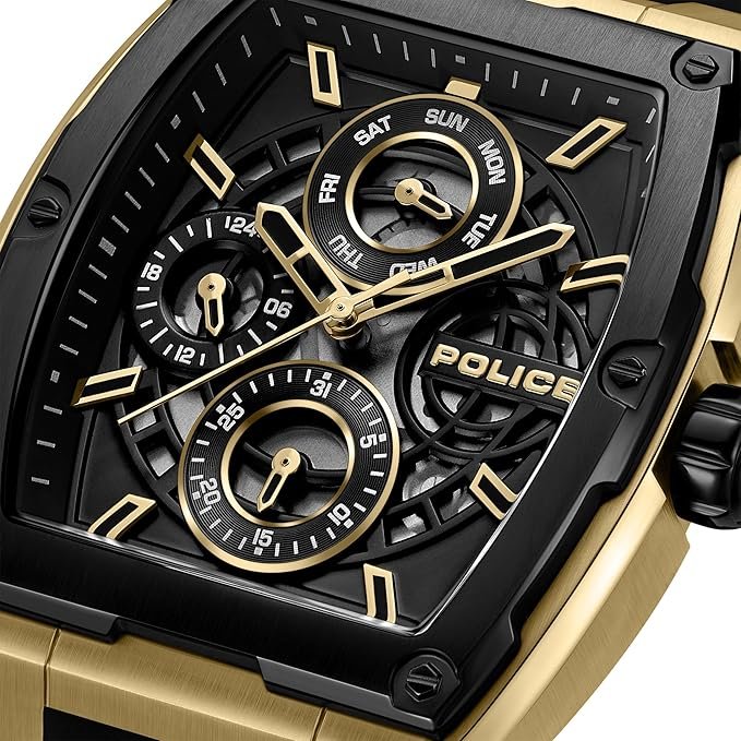 91Fb42FqU3L._SX679_ Police Quartz Multifunction Black Dial Black Silicone Strap Watch for Men - PLPEWJQ0004540 - Image 4